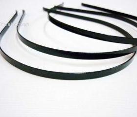  12pcs 3mm Black Metal headbands with BENT END Wholesale lot H2