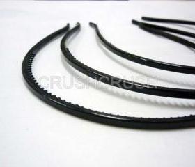  12pcs 4mm BLACK Plastic headbands Finding with teeth H19