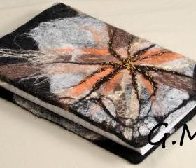 Felted Journal/Notebook Sleeve with Notebook Inside Felted journal notebook cover