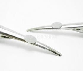  25pcs 55mm Silver ALLIGATOR Hair clips with pad And TEETH C16