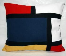 Color Block Pillow Mod Retro Decor 