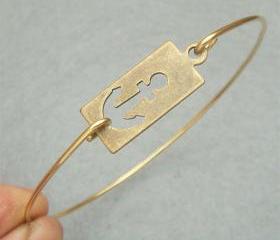 Anchor Bangle Bracelet Style 3
