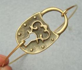 Lock Bangle Bracelet