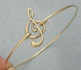 Musical Note Bangle Bracelet Style 2