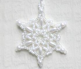 White Snowflake Ornament No. 5