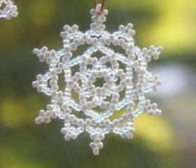 Blue Snowflake Ornament Christmas Ornament No. 1