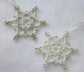 White Snowflake Christmas Ornament No 2