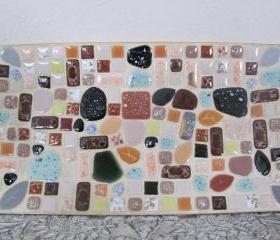 Vintage 1960's Mosaic Tile Plate