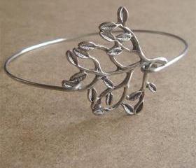 Tree Bangle Bracelet, Simple Everyday Jewelry, Elegant gift, Bridesmaid Gift, Bridal Wedding Jewelry