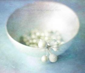 Silver Holly Bokeh Limited Edition Mounted Print