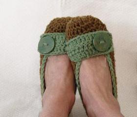 Crochet womens slippers flats