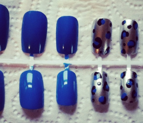 Cheetah nail set