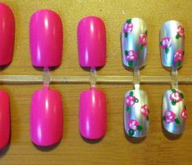 Vintage rose nails