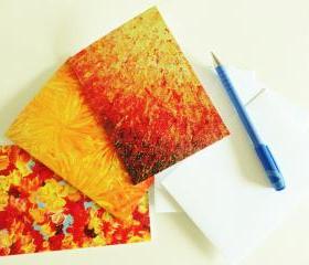 PRE-CHRISTMAS SPECIAL - Mystery Grab Bag of 5 Mixed Fine Art Greeting Cards, Blank Inside Occasion Holiday Sale, Great Deal Stationery