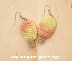 Crochet Ice Cream Stick / Popsicle / Bar Earrings PATTERN, SYMBOL DIAGRAM (pdf)