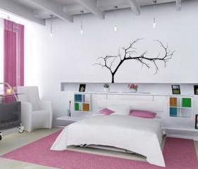 Bare Tree Style 4 Small 44"Wx22"H Vinyl Wall Decal 22224
