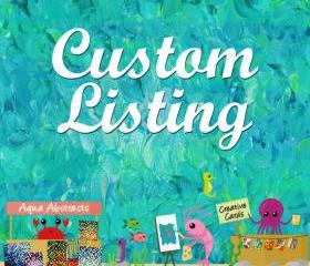 CUSTOM PAINTING 9 x 12 Abstract Acrylic Bright Beautiful Colors, Choose a Design, Convo Your Ideas, Perfect Wedding Christmas Birthday Gift