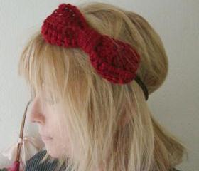 Crochet Big Bow Head Band