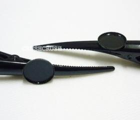  25pcs 55mm Black ALLIGATOR HAIR Clips With Pad And Teeth C25