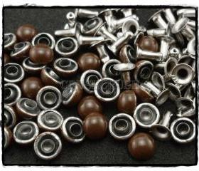  50pcs 6mm Brown Domed Rivets Rapid Stud RV1186