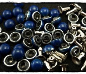  50pcs 6mm Blue Navy Domed Rivets Rapid Stud RV1286