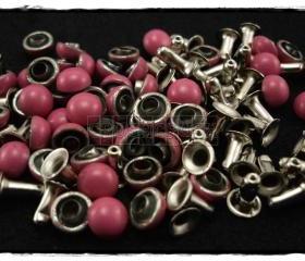  50pcs 6mm Pink Domed Rivets Rapid Stud RV1306
