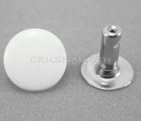  100pcs 7mm White Color Rivets Round Single Cap Jean Buttons RV257