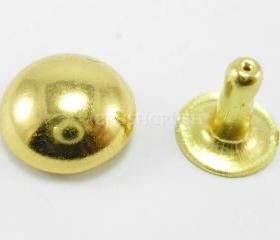  50x10mm gOLD DOMED RIVETS Leather Decorative RV1310