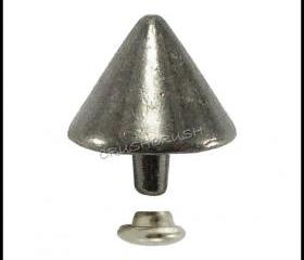  15pcs 8mm Gunmetal Cone SPIKES RIVETS Studs Dog Collar Leather Craft RV892