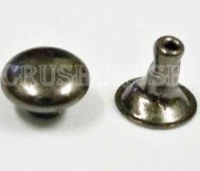  100x4mm Gunmetal ROUND Rivets RAPID Studs Jeans RV244