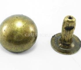 10x15mm Brass DOMED RIVETS Leather Decorative RV1215