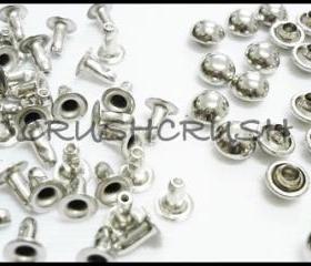  100pcs Nickel Domed Rivet Rapid RIVET STUD 6mm RV116
