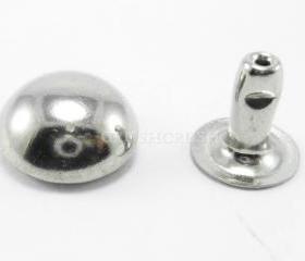  25x12mm NICKEL Domed RIVETS Leather Decorative RV1112
