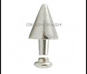  15pcs 8mm Silver Cone SPIKES RIVETS Studs Dog Collar Leather Craft RV891