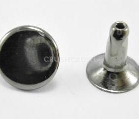 50x9mm GUNMETAL Round Rivets RAPID Studs Jeans RV249