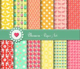 Digital Paper - Scrapbooking - Printables - DIY Projects - Personal and Commercial Use - 1382
