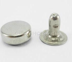  50x7mmpcs Silver Flat Round Rivets Rapid Studs Leather DIY RV017