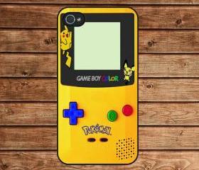 iphone 4 case,iphone 4s case,apple iphone case--Pokemon GameBoy Color Yellow,in plastic or silicone case