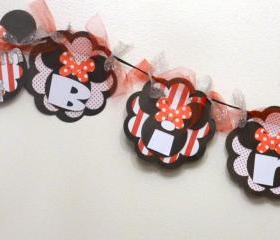 Minnie Mouse Inspired Birthday Banner