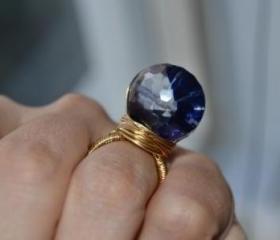 Blue Goldstone Ring