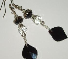 Long dangle crystal earrings