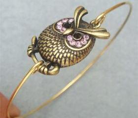 Owl Bangle Bracelet Style 6
