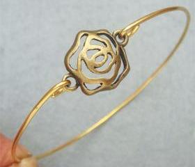 Rose Bangle Bracelet
