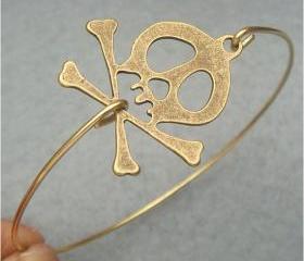 Skull Bangle Bracelet