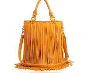 Fashion Handbag with Long Tassels