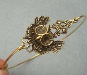 Owl Bangle Bracelet