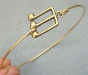 Musical Note Bangle Bracelet Style 3