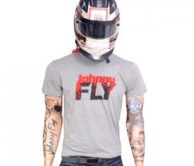 Retro Fly Tee -Grey/Red