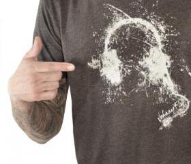 Headphone Tee - Charcoal