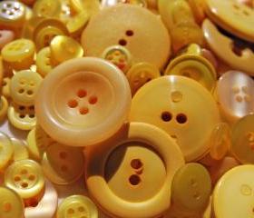 Just in time for Summer Bright Yellow Buttons- 50g mixed bag